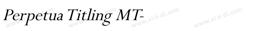 Perpetua Titling MT字体转换